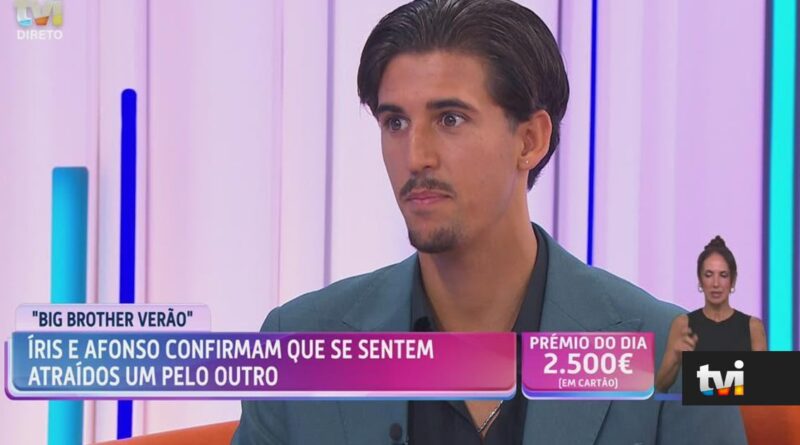 Afonso revela encontro pós-Big Brother Verão: “Estivemos juntos”