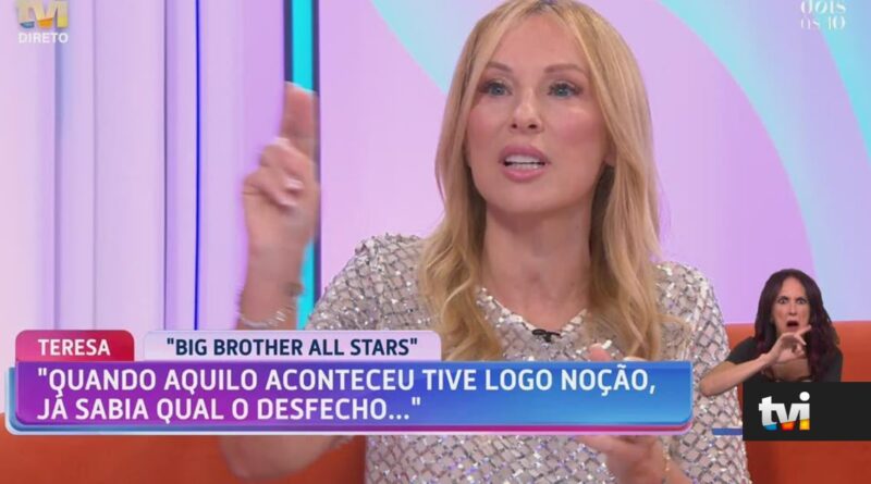 Teresa Silva: concorrente do BB All Stars «desiludiu-me»