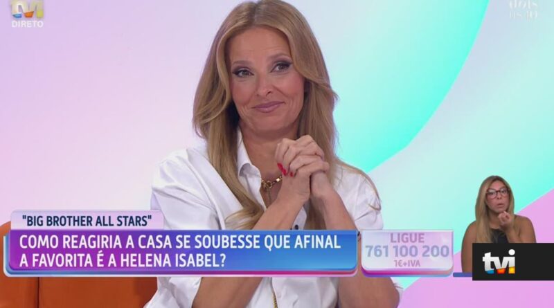 Cristina Ferreira critica comportamento no Big Brother All Stars