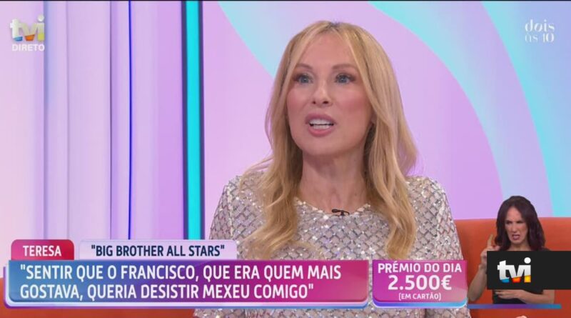 Teresa Silva rompe laços com concorrentes no Big Brother All Stars